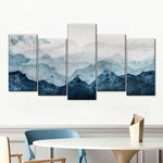 Japanese Mountain Landscape Abstract Wall Art