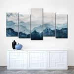 Japanese Mountain Landscape Abstract Wall Art