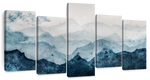 Japanese Mountain Landscape Abstract Wall Art