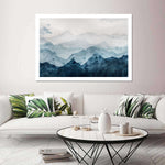 Japanese Mountain Landscape Abstract Wall Art