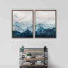 Japanese Mountain Landscape Abstract Wall Art