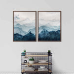 Japanese Mountain Landscape Abstract Wall Art