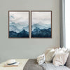 Japanese Mountain Landscape Abstract Wall Art