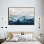Japanese Mountain Landscape Abstract Wall Art