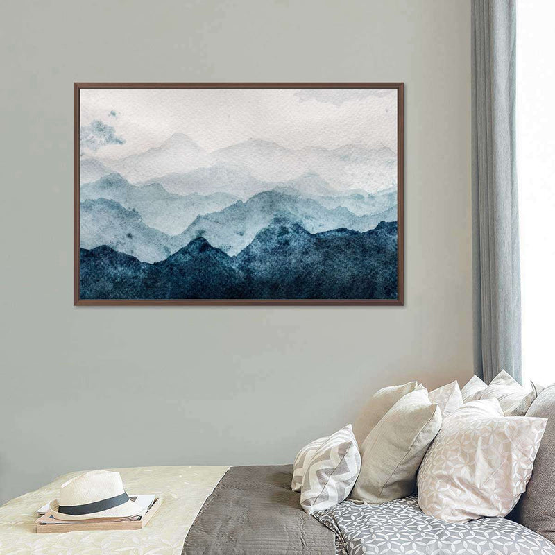 Japanese Mountain Landscape Abstract Wall Art