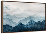 Japanese Mountain Landscape Abstract Wall Art