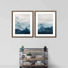 Japanese Mountain Landscape Abstract Wall Art