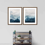 Japanese Mountain Landscape Abstract Wall Art
