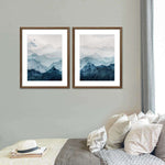 Japanese Mountain Landscape Abstract Wall Art