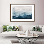 Japanese Mountain Landscape Abstract Wall Art