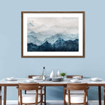 Japanese Mountain Landscape Abstract Wall Art
