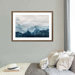 Japanese Mountain Landscape Abstract Wall Art