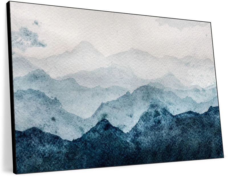 Japanese Mountain Landscape Abstract Wall Art