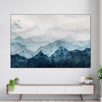 Japanese Mountain Landscape Abstract Wall Art