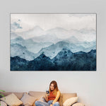 Japanese Mountain Landscape Abstract Wall Art