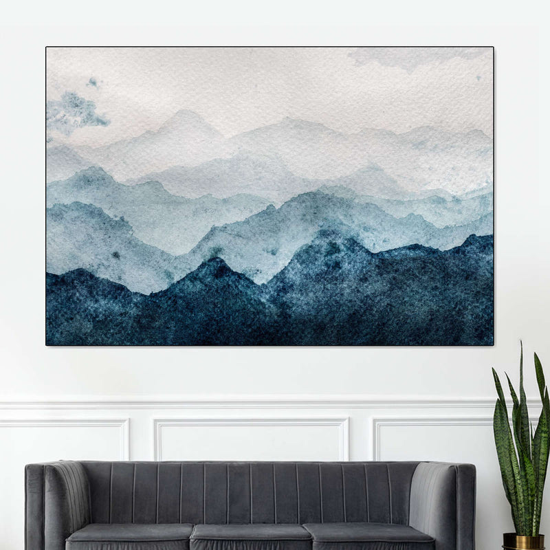 Japanese Mountain Landscape Abstract Wall Art