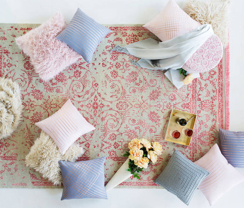 Burmoos Bright Pink Ottoman