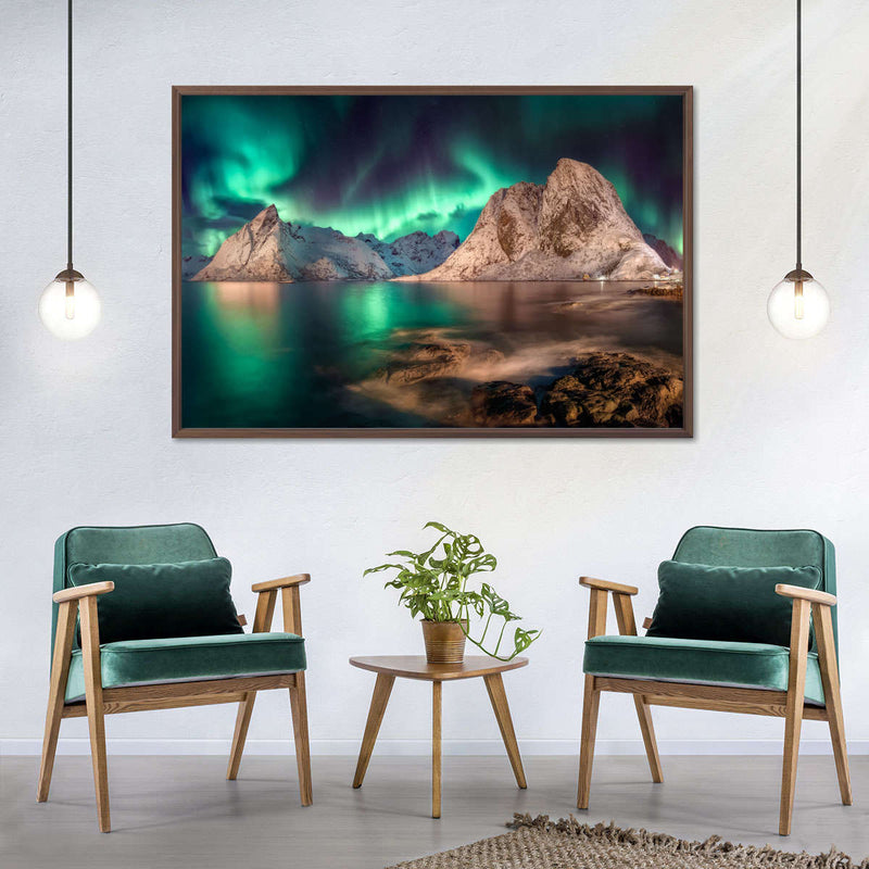 Swirling Moskenes Aurora Wall Art