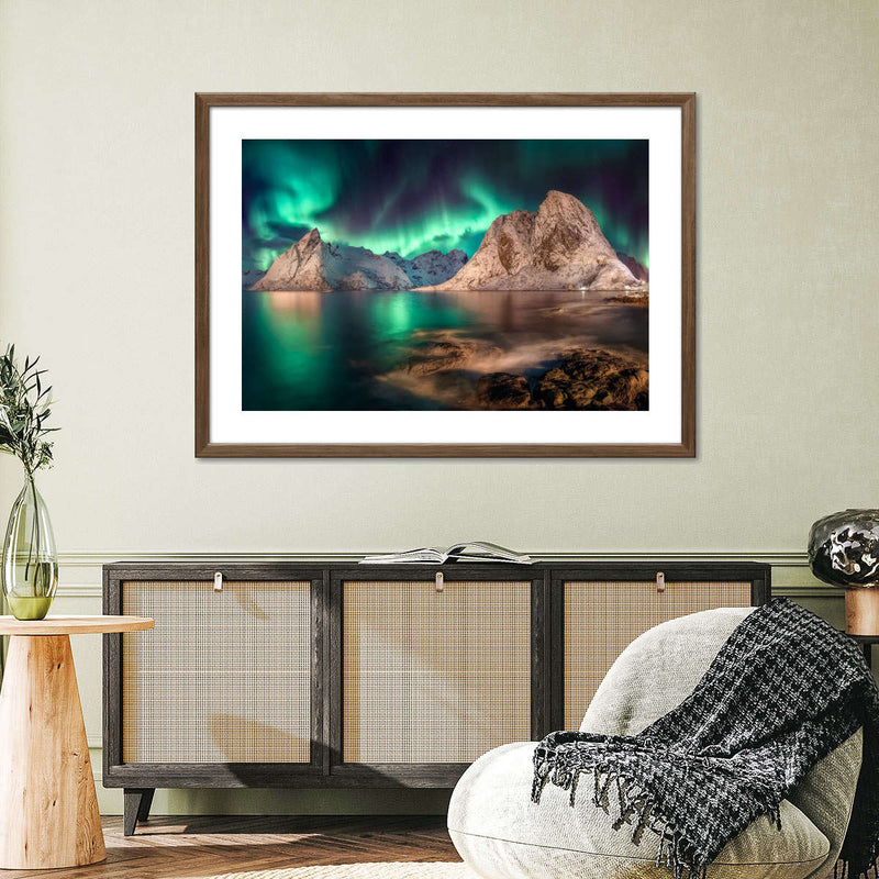 Swirling Moskenes Aurora Wall Art