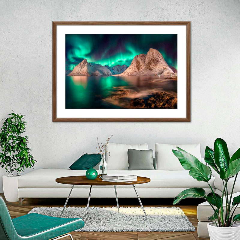Swirling Moskenes Aurora Wall Art