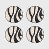 Zebra coasters, black