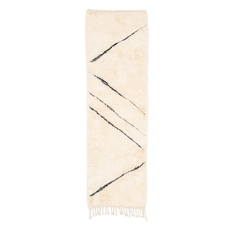 Diagonal Path - Luxury Shag Moroccan Runner Rug