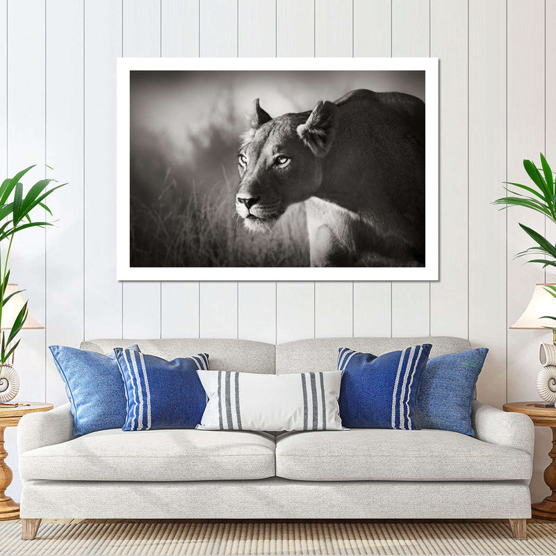 Stalking Lioness Wall Art