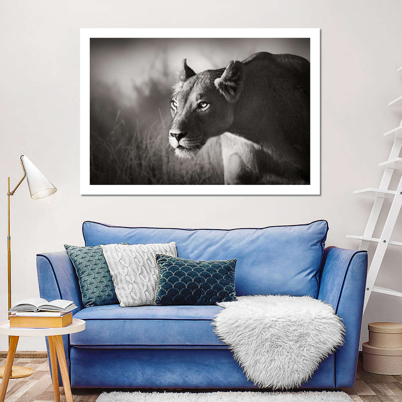 Stalking Lioness Wall Art