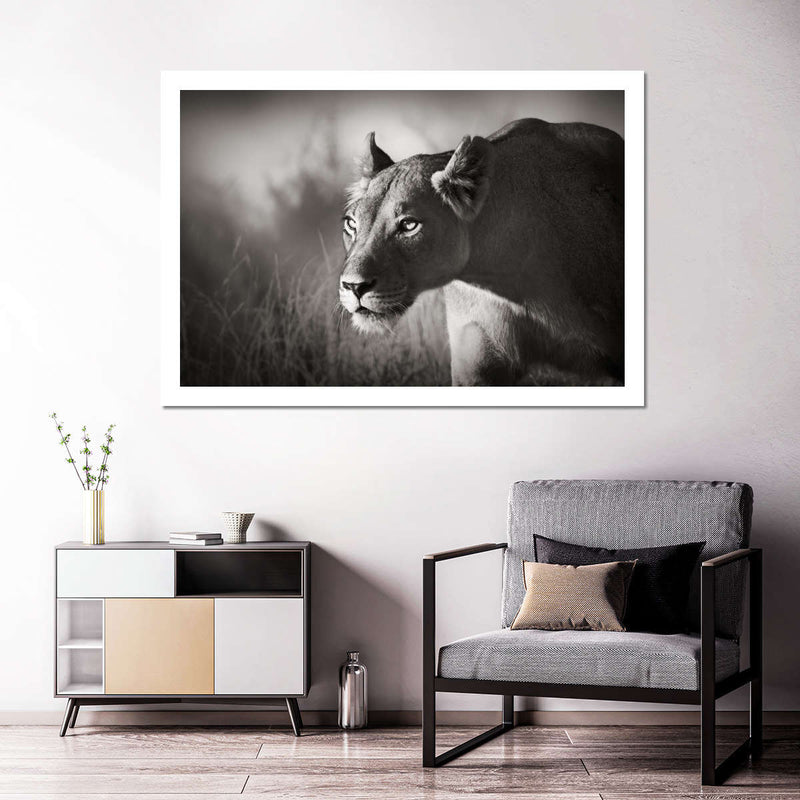 Stalking Lioness Wall Art
