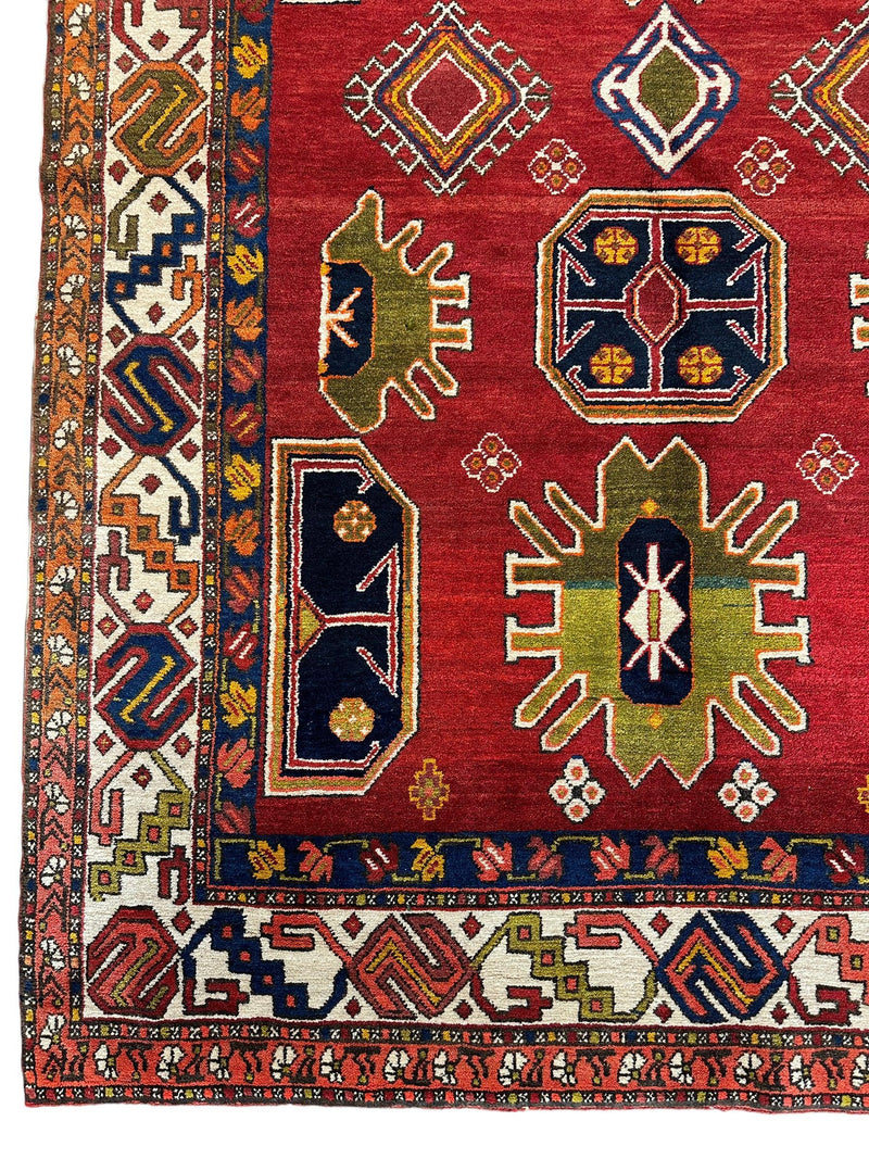Hand-Knotted Persian Meshgin Wool Rug – 5’ x 11’ – Vintage Tribal Masterpiece