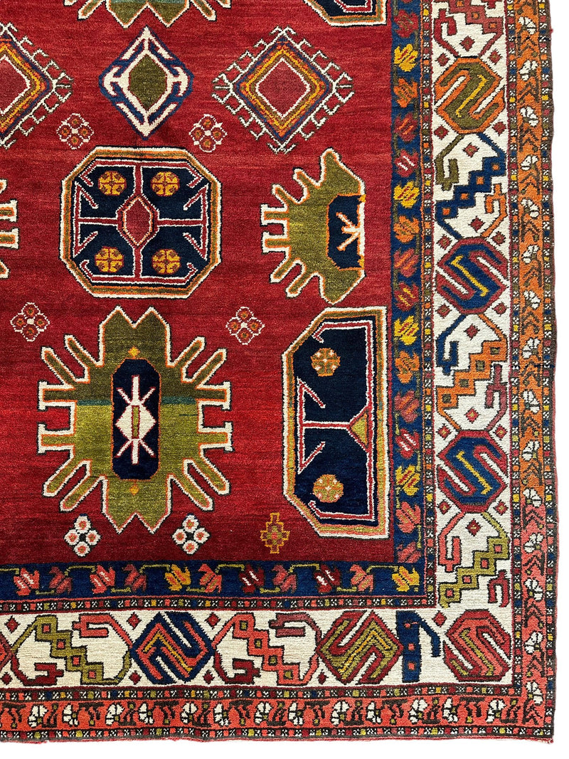 Hand-Knotted Persian Meshgin Wool Rug – 5’ x 11’ – Vintage Tribal Masterpiece