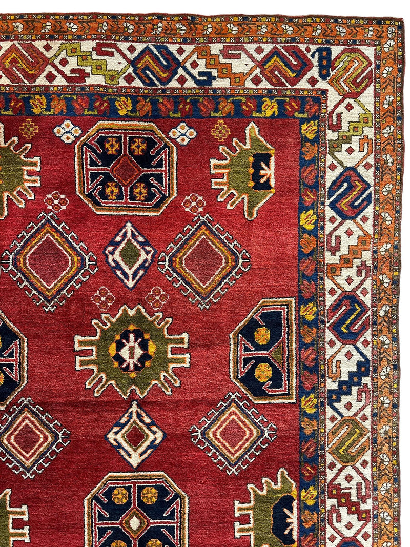 Hand-Knotted Persian Meshgin Wool Rug – 5’ x 11’ – Vintage Tribal Masterpiece