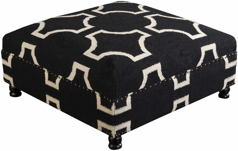 Pinggau Black Ottoman