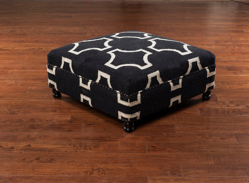 Pinggau Black Ottoman