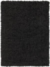 Siari Solid Black Shag Rug