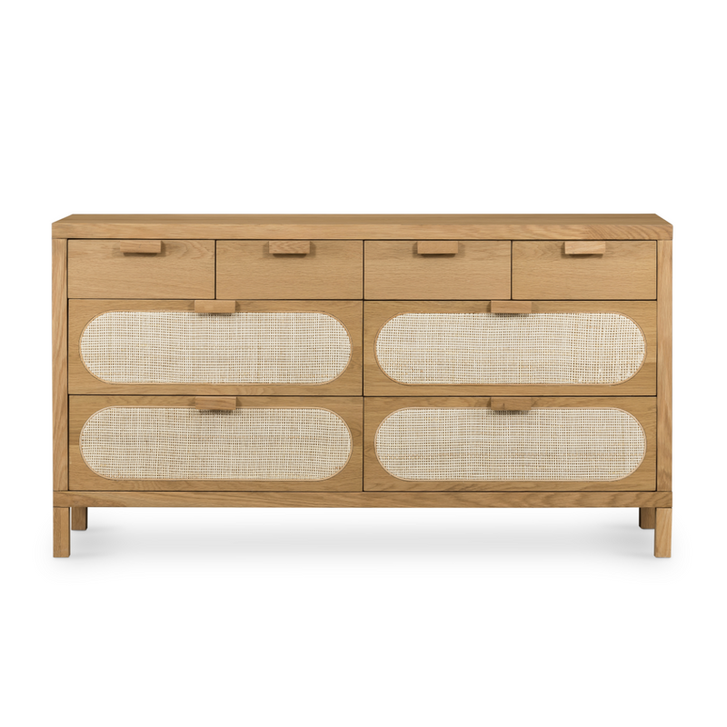 Allegra 8 Drawer Dresser - Natural Cane | ready to ship!