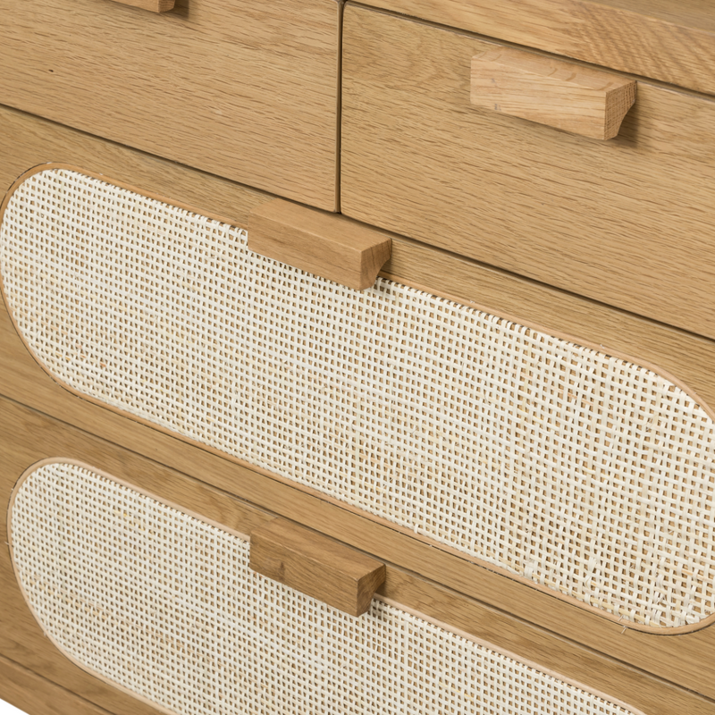 Allegra 8 Drawer Dresser - Natural Cane | ready to ship!