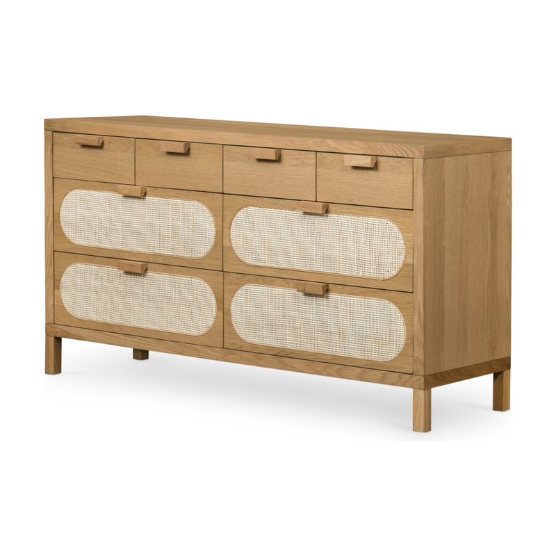 Allegra 8 Drawer Dresser - Natural Cane | ready to ship!