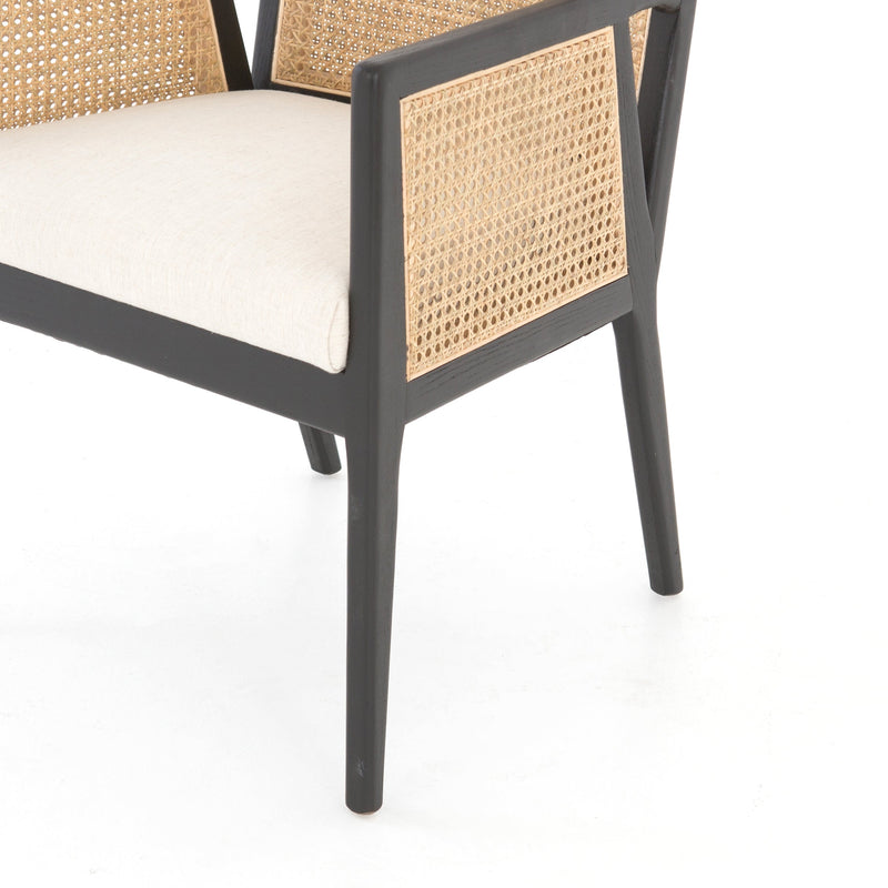 Antonia Cane Brushed Ebony Dining Armchair | ready to ship!