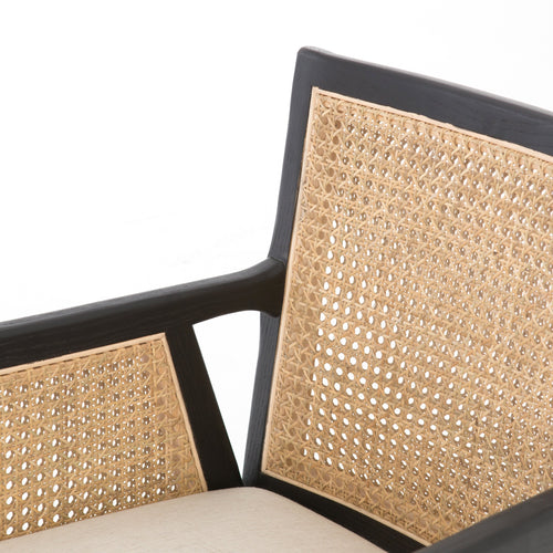 Antonia Cane Brushed Ebony Dining Armchair | ready to ship!