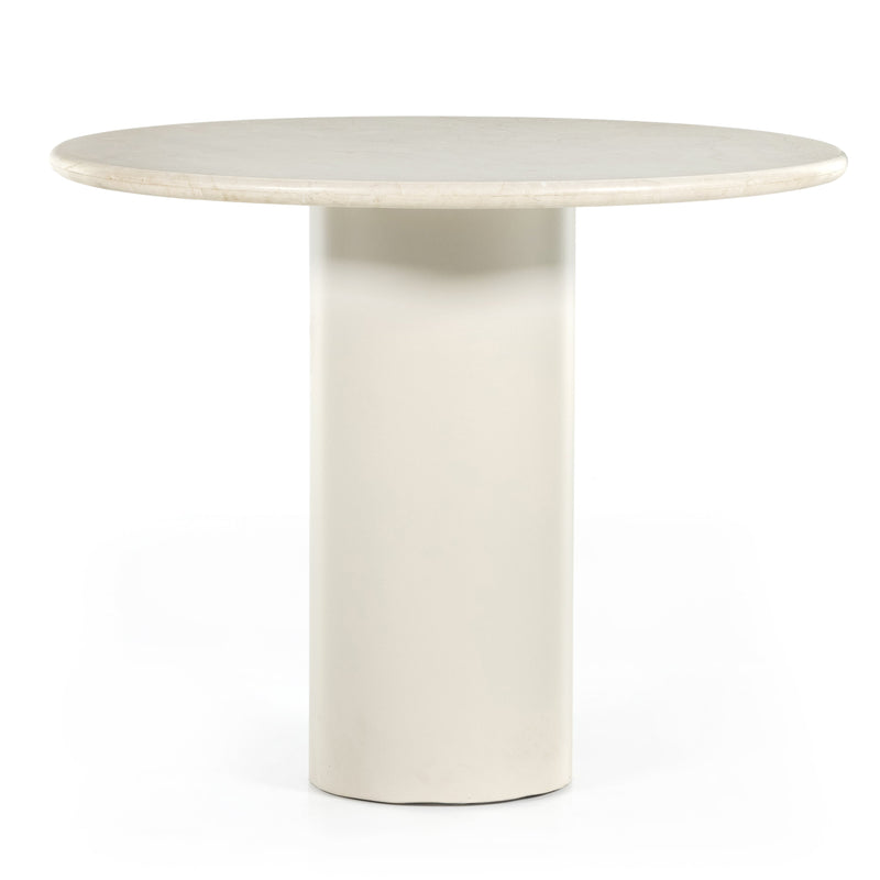 Belle Round Dining Table - Cream Marble | shipping 5/29/2025
