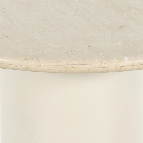 Belle Round Dining Table - Cream Marble | shipping 5/29/2025