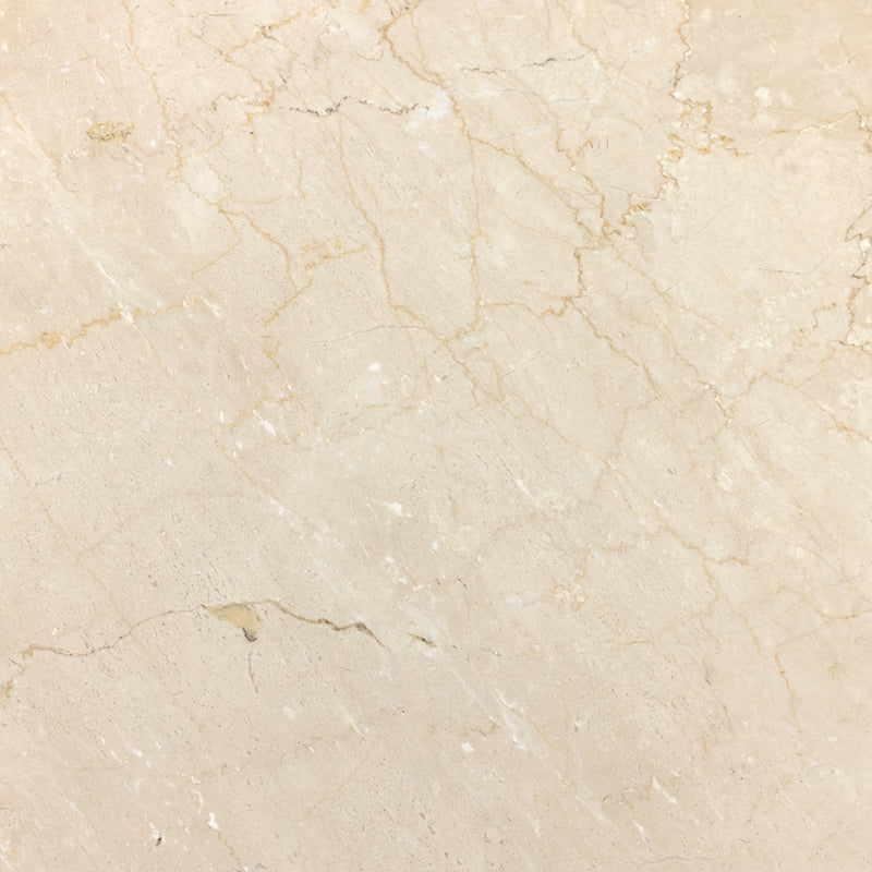 Belle Round Dining Table - Cream Marble | shipping 5/29/2025