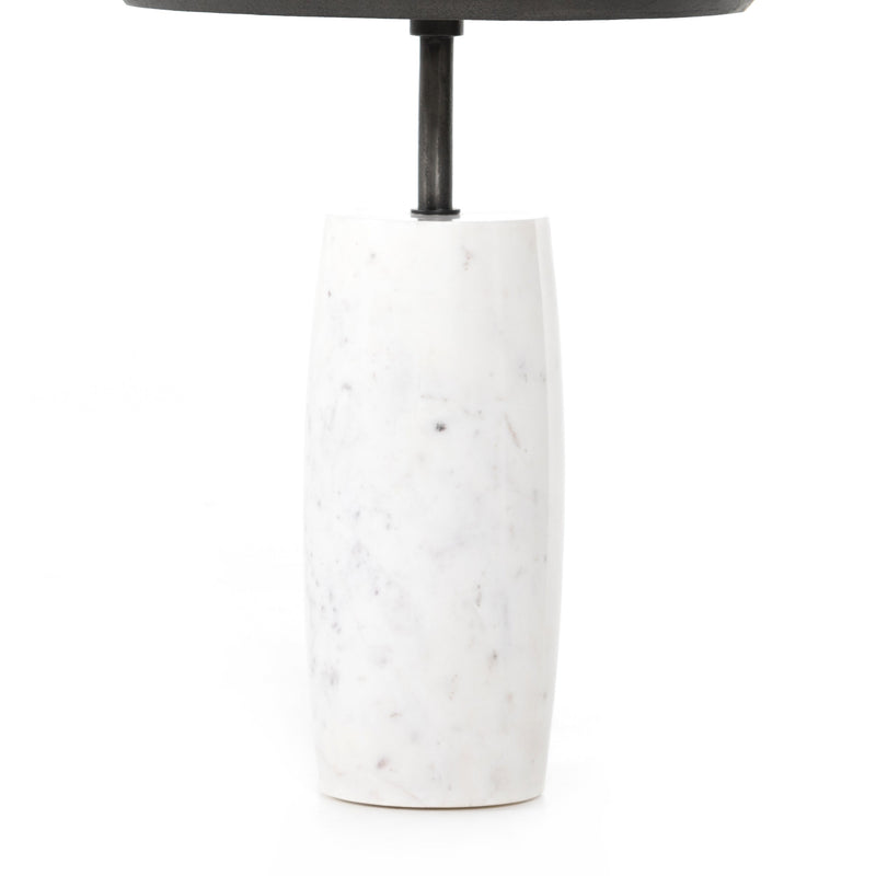Cronos End Table - Polished White Marble | ready to ship!