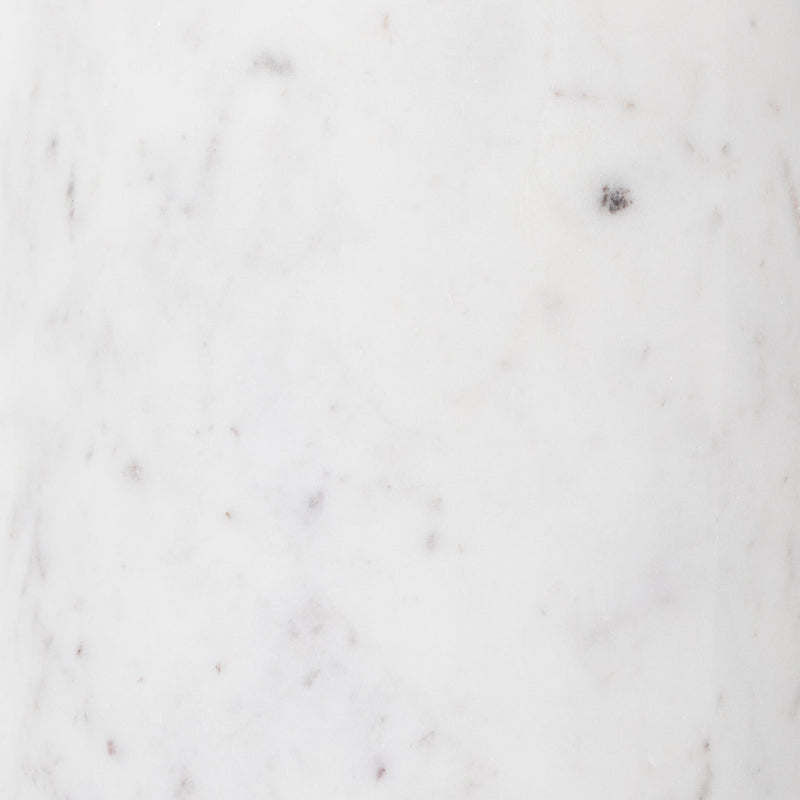 Cronos End Table - Polished White Marble | ready to ship!