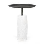 Cronos End Table - Polished White Marble | ready to ship!