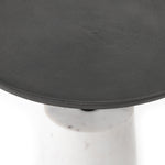 Cronos End Table - Polished White Marble | ready to ship!