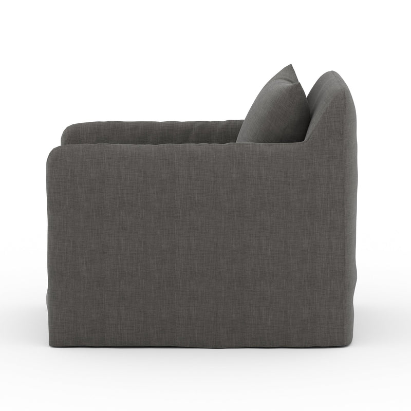 Dade Outdoor Swivel Chair - Charcoal | shipping 5/27/2025