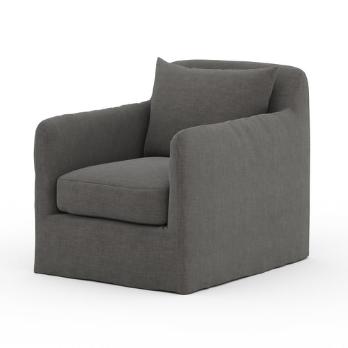 Dade Outdoor Swivel Chair - Charcoal | shipping 5/27/2025