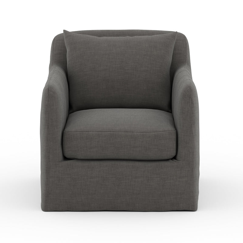 Dade Outdoor Swivel Chair - Charcoal | shipping 5/27/2025